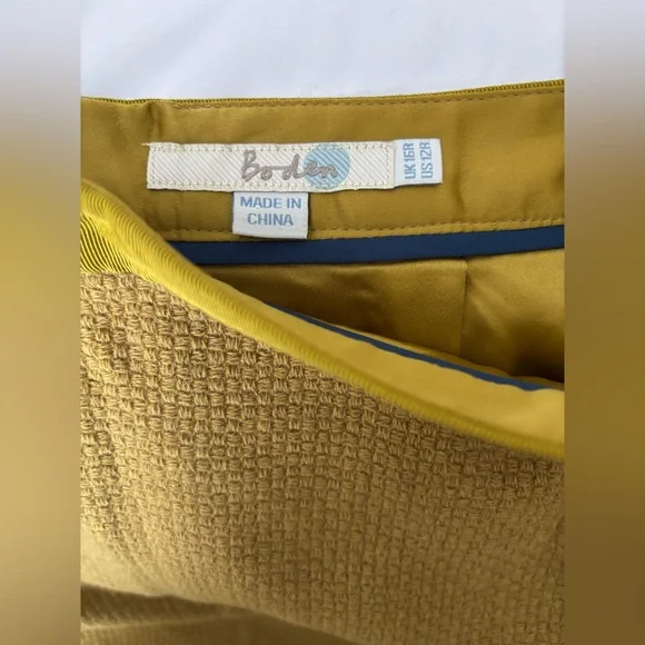 Boden Notre Dame Textured Citronelle Pencil Skirt - Picture 4 of 10